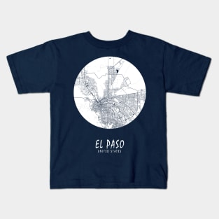 El Paso, USA City Map - Full Moon Kids T-Shirt